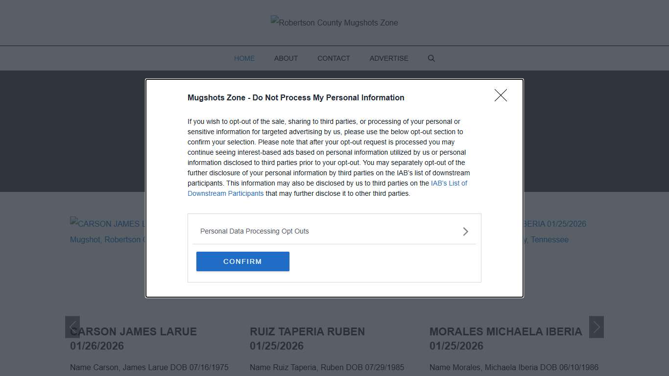 Robertson County Mugshots Zone